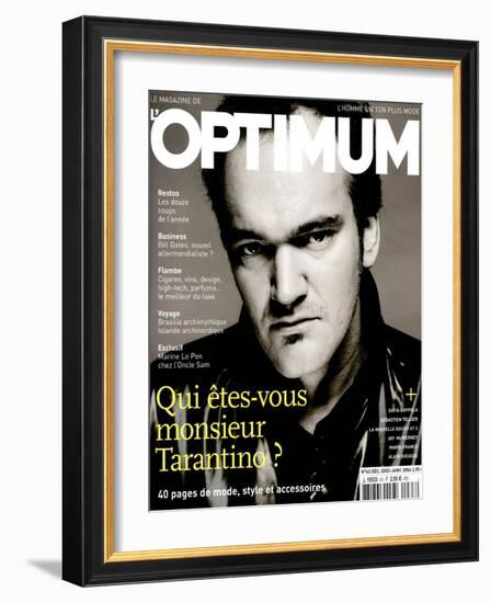 L'Optimum, December 2003-January 2004 - Quentin Tarantino Habillé Par Lv-Patrick Swirc-Framed Art Print