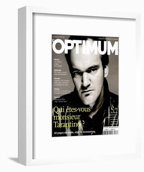 L'Optimum, December 2003-January 2004 - Quentin Tarantino Habillé Par Lv-Patrick Swirc-Framed Art Print