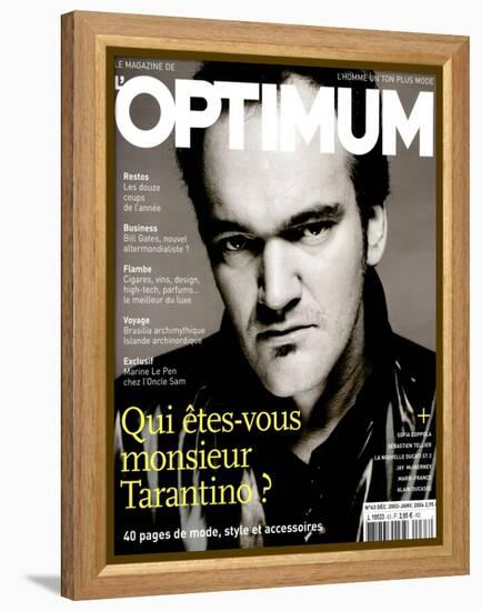 L'Optimum, December 2003-January 2004 - Quentin Tarantino Habillé Par Lv-Patrick Swirc-Framed Stretched Canvas