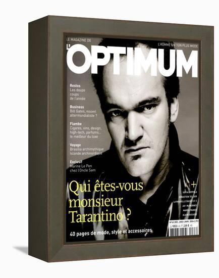 L'Optimum, December 2003-January 2004 - Quentin Tarantino Habillé Par Lv-Patrick Swirc-Framed Stretched Canvas