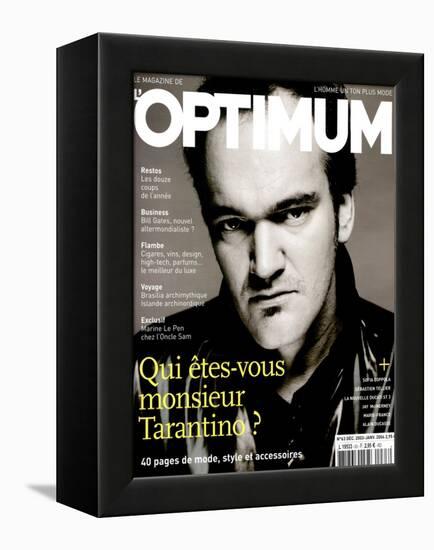 L'Optimum, December 2003-January 2004 - Quentin Tarantino Habillé Par Lv-Patrick Swirc-Framed Stretched Canvas