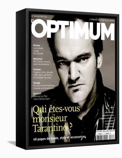 L'Optimum, December 2003-January 2004 - Quentin Tarantino Habillé Par Lv-Patrick Swirc-Framed Stretched Canvas