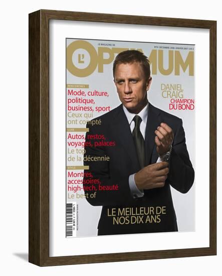 L'Optimum, December 2006-January 2007 - Daniel Craig Est Habillé Par Brioni, Montre Omega-null-Framed Art Print