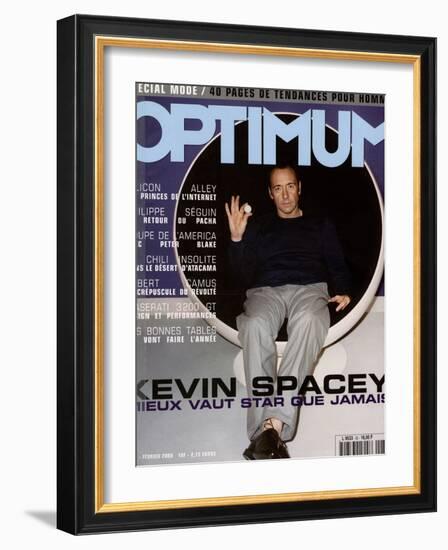 L'Optimum, February 2000 - Kevin Spacey Habillé en Prada-Richard Wright-Framed Art Print