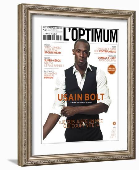 L'Optimum, July-August 2011 - Usain Bolt-Ralph Mecke-Framed Art Print