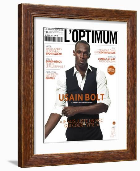 L'Optimum, July-August 2011 - Usain Bolt-Ralph Mecke-Framed Art Print