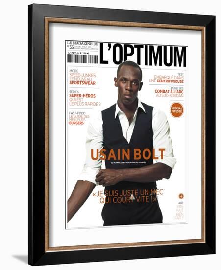 L'Optimum, July-August 2011 - Usain Bolt-Ralph Mecke-Framed Art Print