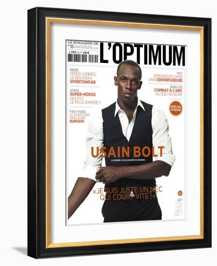 L'Optimum, July-August 2011 - Usain Bolt-Ralph Mecke-Framed Art Print