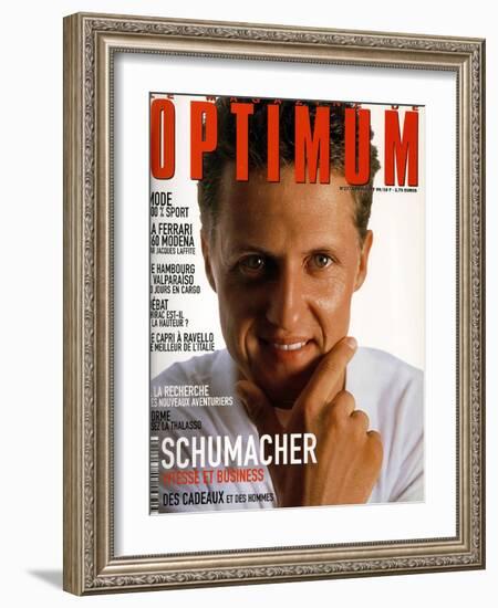 L'Optimum, June-July 1999 - Michael Schumacher-Bernard Asset-Framed Art Print