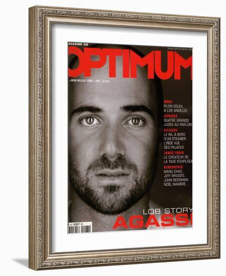 L'Optimum, June-July 2001 - André Agassi-Martin Schoeller-Framed Art Print