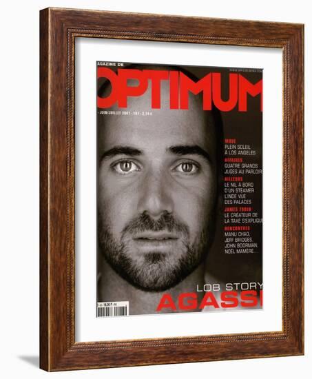 L'Optimum, June-July 2001 - André Agassi-Martin Schoeller-Framed Art Print