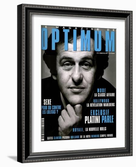 L'Optimum, March 1998 - Michel Platini Avant La Juventus Le Mundial 1982-Arnault Joubin-Framed Art Print