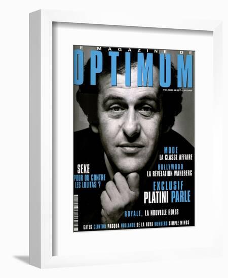 L'Optimum, March 1998 - Michel Platini Avant La Juventus Le Mundial 1982-Arnault Joubin-Framed Premium Giclee Print