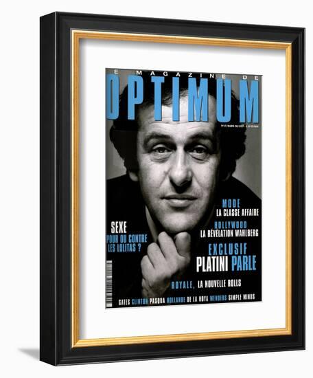 L'Optimum, March 1998 - Michel Platini Avant La Juventus Le Mundial 1982-Arnault Joubin-Framed Premium Giclee Print