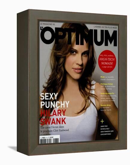 L'Optimum, March 2005 - Hilary Swank-Mark Abrahams-Framed Stretched Canvas