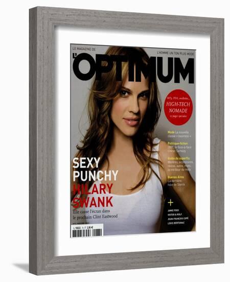 L'Optimum, March 2005 - Hilary Swank-Mark Abrahams-Framed Art Print