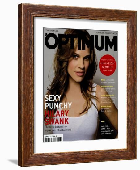 L'Optimum, March 2005 - Hilary Swank-Mark Abrahams-Framed Art Print