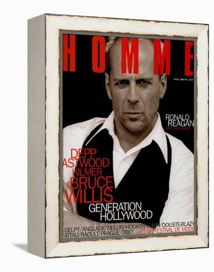 L'Optimum, May 1997 - Bruce Willis Est Habillé Par Donna Karan-Peter Lindbergh-Framed Stretched Canvas