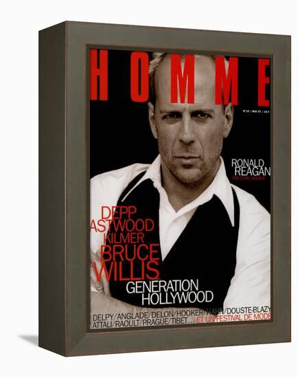 L'Optimum, May 1997 - Bruce Willis Est Habillé Par Donna Karan-Peter Lindbergh-Framed Stretched Canvas