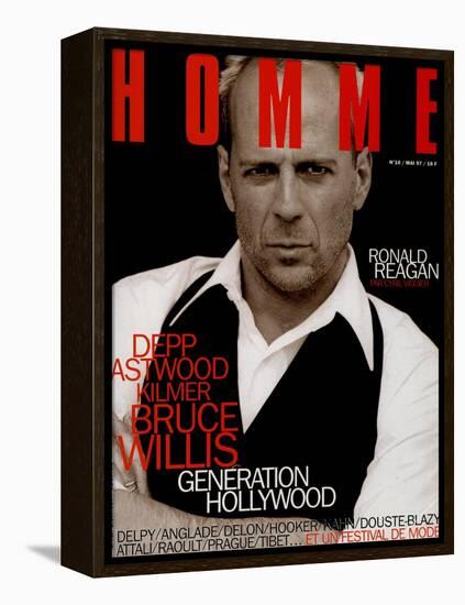 L'Optimum, May 1997 - Bruce Willis Est Habillé Par Donna Karan-Peter Lindbergh-Framed Stretched Canvas