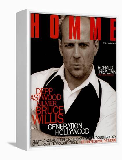 L'Optimum, May 1997 - Bruce Willis Est Habillé Par Donna Karan-Peter Lindbergh-Framed Stretched Canvas