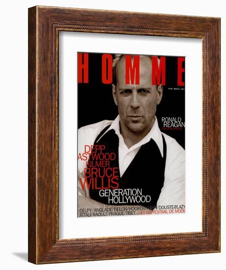 L'Optimum, May 1997 - Bruce Willis Est Habillé Par Donna Karan-Peter Lindbergh-Framed Premium Giclee Print