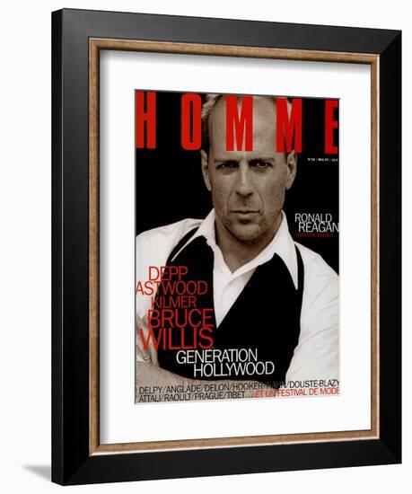 L'Optimum, May 1997 - Bruce Willis Est Habillé Par Donna Karan-Peter Lindbergh-Framed Premium Giclee Print