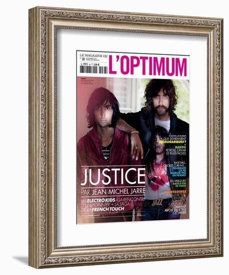 L'Optimum, November 2011 - Le Duo Justice, Xavier De Rosnay-Stefano Galuzzi-Framed Premium Giclee Print