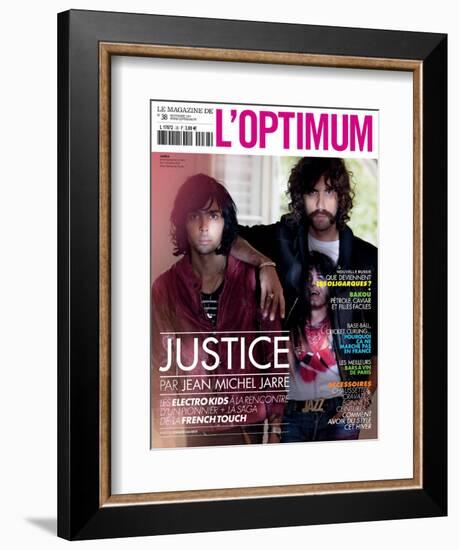 L'Optimum, November 2011 - Le Duo Justice, Xavier De Rosnay-Stefano Galuzzi-Framed Premium Giclee Print