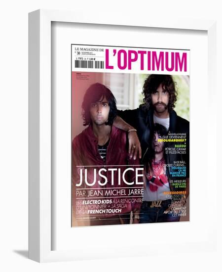 L'Optimum, November 2011 - Le Duo Justice, Xavier De Rosnay-Stefano Galuzzi-Framed Premium Giclee Print