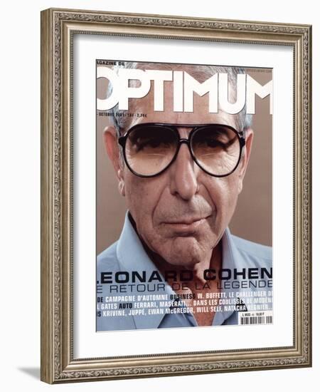 L'Optimum, October 2001 - Leonard Cohen-Michel Figuet-Framed Art Print