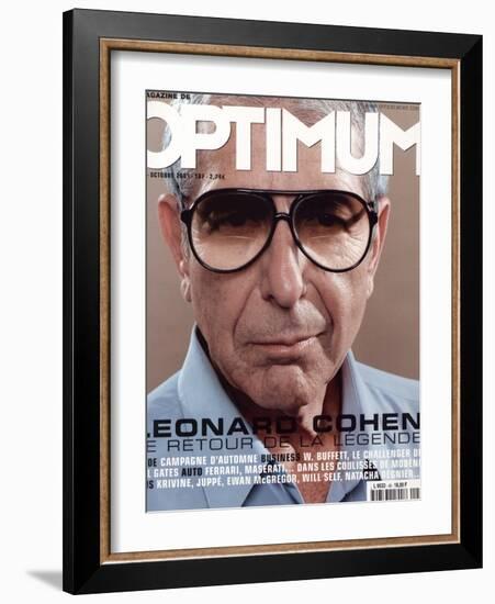 L'Optimum, October 2001 - Leonard Cohen-Michel Figuet-Framed Art Print