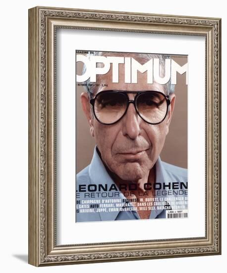 L'Optimum, October 2001 - Leonard Cohen-Michel Figuet-Framed Premium Giclee Print