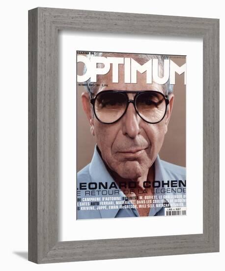 L'Optimum, October 2001 - Leonard Cohen-Michel Figuet-Framed Premium Giclee Print