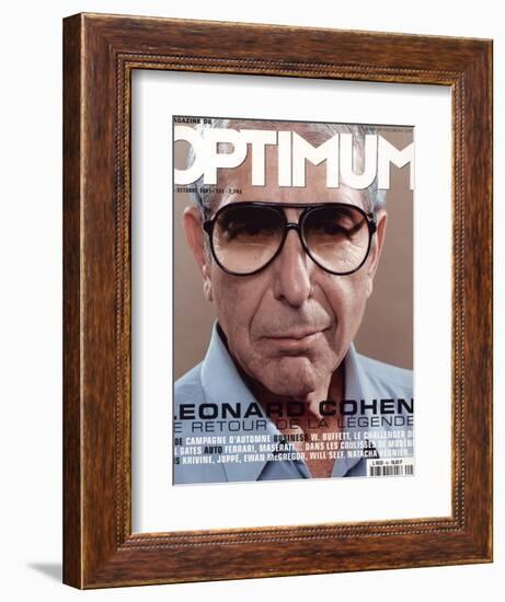 L'Optimum, October 2001 - Leonard Cohen-Michel Figuet-Framed Premium Giclee Print