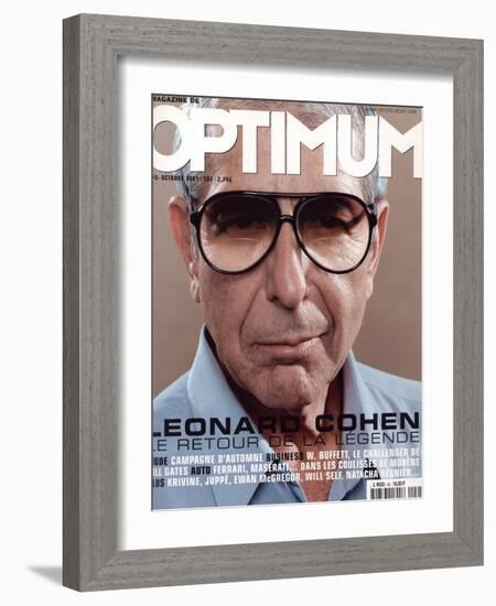 L'Optimum, October 2001 - Leonard Cohen-Michel Figuet-Framed Art Print