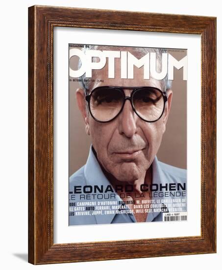 L'Optimum, October 2001 - Leonard Cohen-Michel Figuet-Framed Art Print