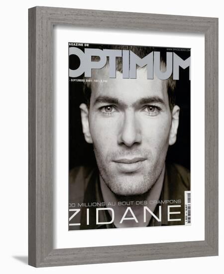 L'Optimum, September 2001 - Zinedine Zidane-François Darmigny-Framed Art Print