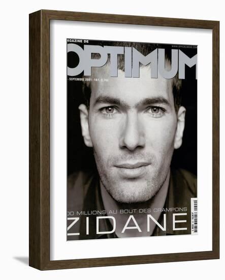 L'Optimum, September 2001 - Zinedine Zidane-François Darmigny-Framed Art Print