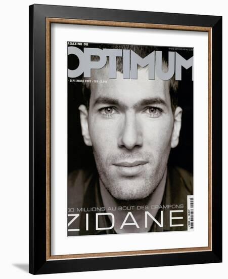 L'Optimum, September 2001 - Zinedine Zidane-François Darmigny-Framed Art Print