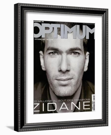 L'Optimum, September 2001 - Zinedine Zidane-François Darmigny-Framed Art Print