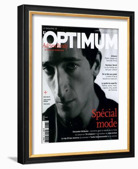 L'Optimum, September 2004 - Adrien Brody-Antoine Le Grand-Framed Art Print