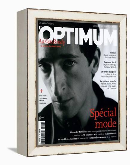 L'Optimum, September 2004 - Adrien Brody-Antoine Le Grand-Framed Stretched Canvas