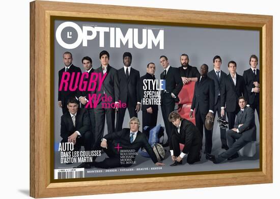 L'Optimum, September 2007 - Les Rugbymans du Xv de France Habillés Par Eden Park-Greg Soussan-Framed Stretched Canvas