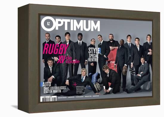 L'Optimum, September 2007 - Les Rugbymans du Xv de France Habillés Par Eden Park-Greg Soussan-Framed Stretched Canvas