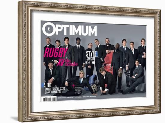 L'Optimum, September 2007 - Les Rugbymans du Xv de France Habillés Par Eden Park-Greg Soussan-Framed Art Print