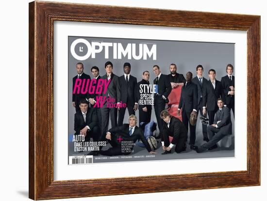 L'Optimum, September 2007 - Les Rugbymans du Xv de France Habillés Par Eden Park-Greg Soussan-Framed Art Print