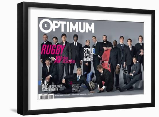 L'Optimum, September 2007 - Les Rugbymans du Xv de France Habillés Par Eden Park-Greg Soussan-Framed Art Print