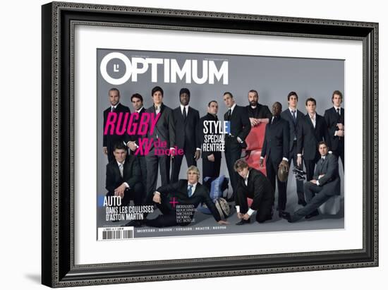 L'Optimum, September 2007 - Les Rugbymans du Xv de France Habillés Par Eden Park-Greg Soussan-Framed Art Print