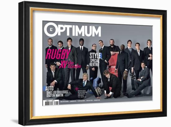 L'Optimum, September 2007 - Les Rugbymans du Xv de France Habillés Par Eden Park-Greg Soussan-Framed Art Print